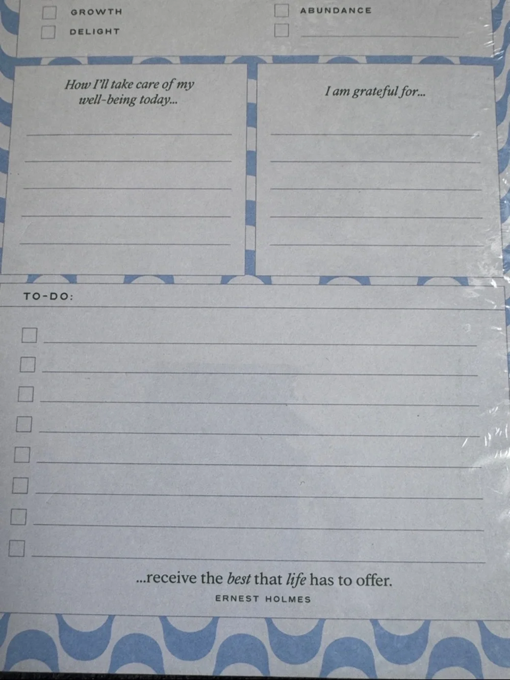 Green Inspired daily planner